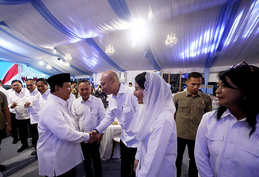 Buka puasa bersama Kabinet Merah Putih di Komplek Istana Kepresidenan, Jakarta, Jumat (21/3). [astakom/Tim Media Presiden]
