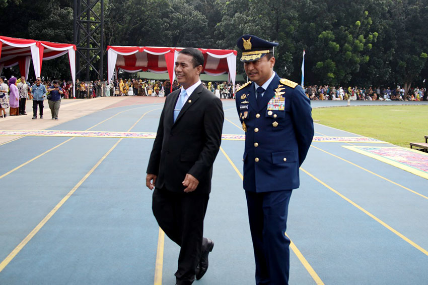 Mentan menghadiri upacara PRASPA di Mabes TNI, Cilangkap, Jakarta, Kamis (27/3). [astakom/Humas Kementan]