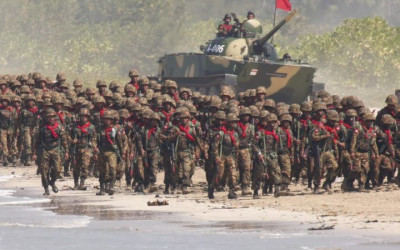 Junta Myanmar Tembaki Rombongan Bantuan Gempa China
