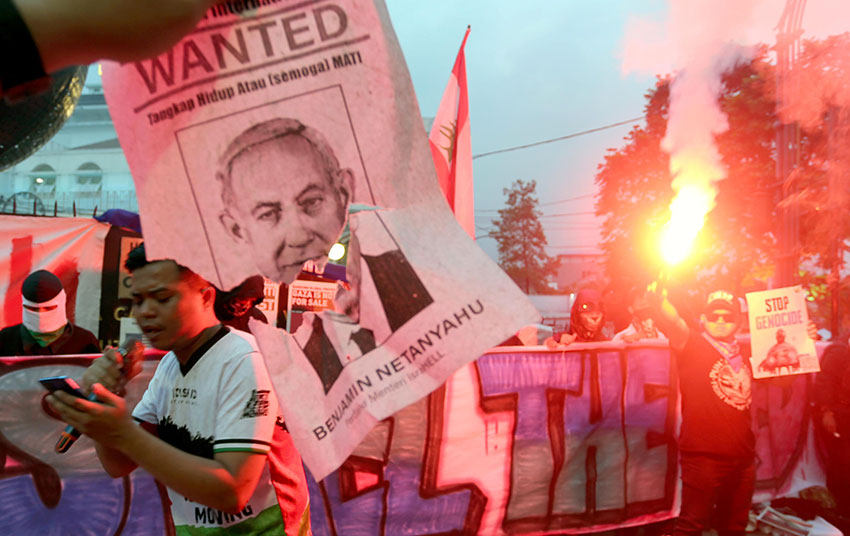 Eropa Update: Malam Tahun Baru 2026 di ilustrasi: Swedia: Ratusan Orang Turun Gelar Aksi Dukung Palestina di Stockholm! .[astakom/Budi Yanto]