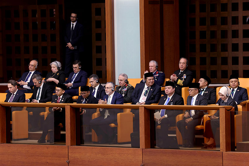 Presiden Prabowo berpidato di Parlemen Turki, Kamis (10/4). [Tim Media Presiden]