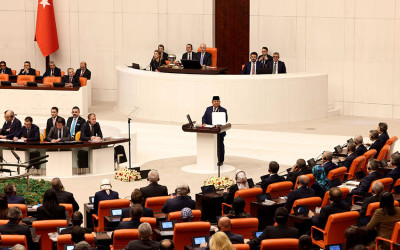 Sejarah Indonesia, Pidato Presiden Prabowo Subianto di Parlemen Turki