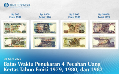 Mulai Besok, 4 Uang Kertas Ini Bakal Tinggal Kenangan