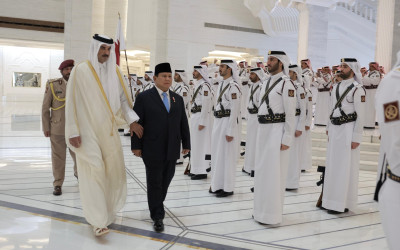 Indonesia-Qatar Teken MoU Strategis, Presiden Prabowo Disambut Hangat Emir Qatar