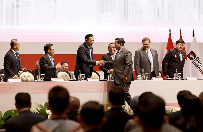 Presiden Prabowo menghadiri Town Hall Danantara, di Jakarta, Senin (28/4). [Tim Media Presiden]