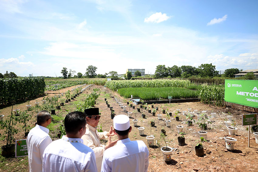 Presiden Prabowo luncurkan Gerina di Kabupaten Banyuasin, Sumatera Selatan, Rabu (23/4). [Tim Media Presiden]