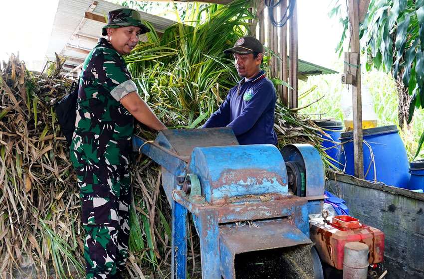 Pelatihan teknik budidaya ikan air tawar dan peternakan domba, di kawasan binaan IPB, Dramaga, Kabupaten Bogor, Jawa Barat, Rabu (23/4). [astakom/Pen TNI AL]