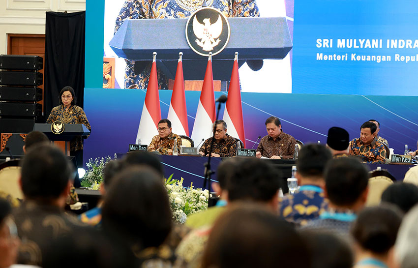 Presiden Prabowo mengadiri Sarasehan Ekonomi di Jakarta, Selasa (8/4). [Tim Media Presiden]