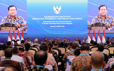 Presiden Prabowo Hadiri Sarasehan Ekonomi