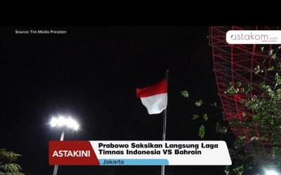 Prabowo Saksikan Langsung Laga Timnas Indonesia Vs Bahrain