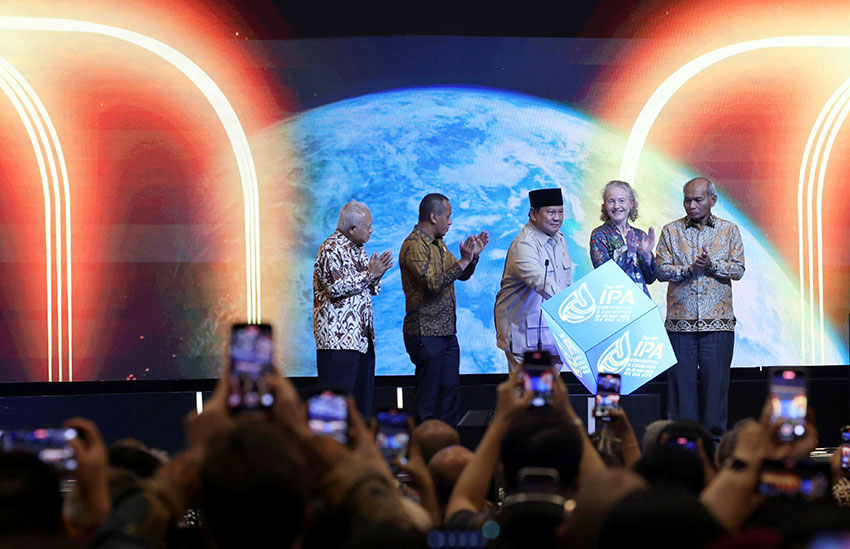Presiden Prabowo Subianto menghadiri sekaligus membuka IPA Convex ke-49 di ICE BSD, Tangerang, Banten, Rabu (21/5). [Tim Media Presiden]
