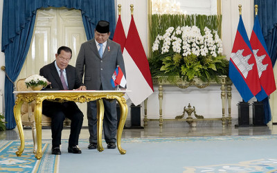 Presiden Prabowo Menerima Kunjungan Presiden Kamboja
