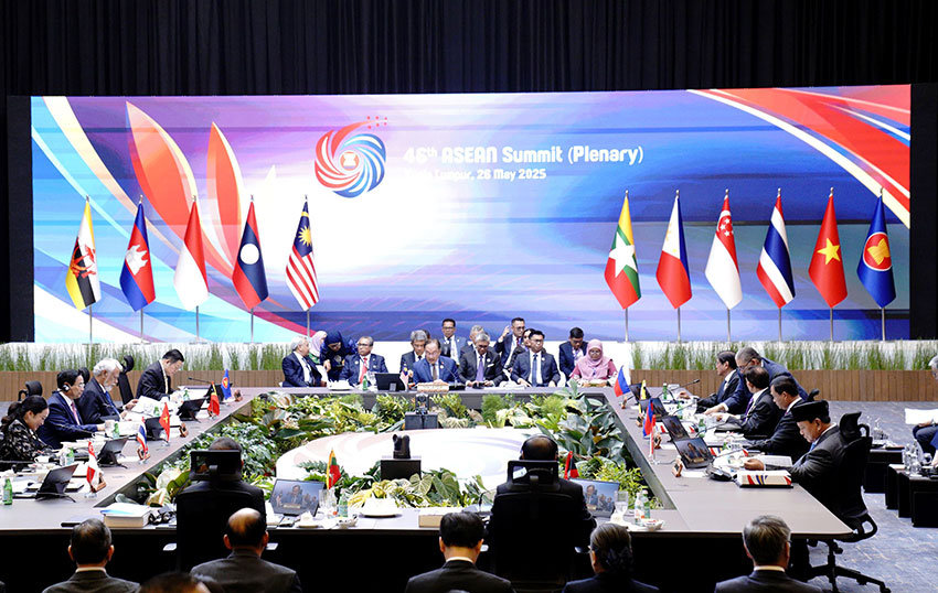 Presiden Prabowo Subianto menghadiri KTT ASEAN ke-46 di Kuala Lumpur Convention Centre (KLCC), Malaysia, Senin (26/5). [Tim Media Presiden]