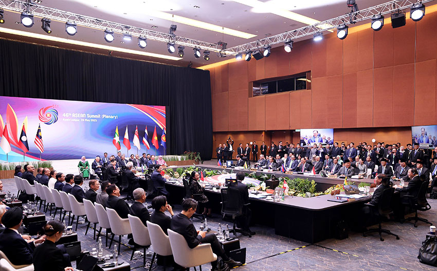 Presiden Prabowo Subianto menghadiri KTT ASEAN ke-46 di Kuala Lumpur Convention Centre (KLCC), Malaysia, Senin (26/5). [Tim Media Presiden]