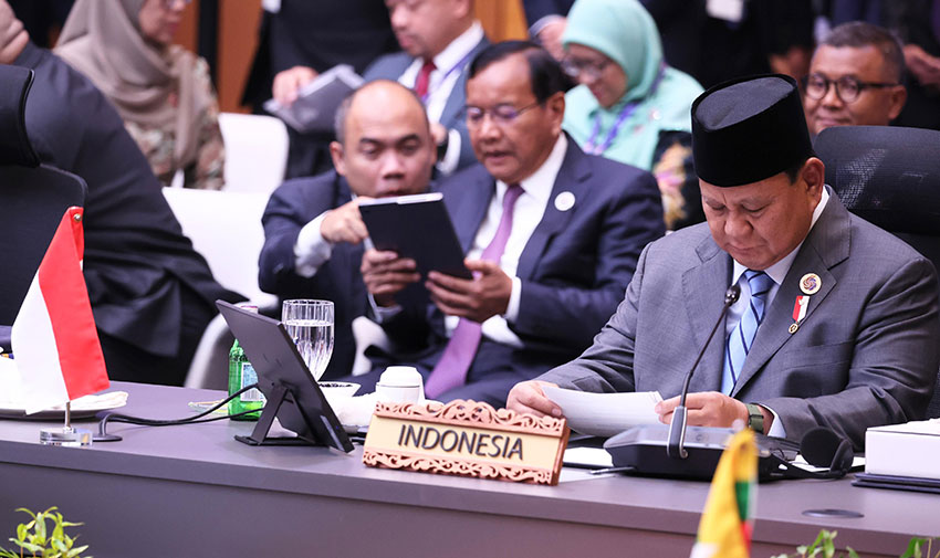 Presiden Prabowo Subianto menghadiri KTT ASEAN ke-46 di Kuala Lumpur Convention Centre (KLCC), Malaysia, Senin (26/5). [Tim Media Presiden]
