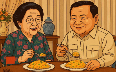 Politik Nasi Goreng, Cita Rasa Khas Megawati dan Prabowo