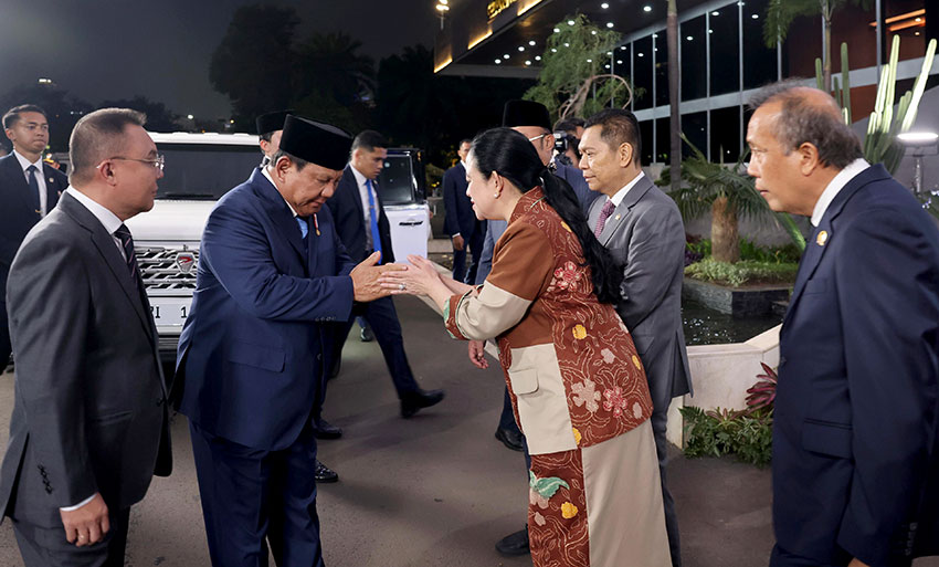 Presiden Prabowo Subianto menghadiri Konferensi Ke-19 Uni Parlemen Negara Anggota OKI di Gedung Paripurna DPR RI, Jakarta, Rabu (14/5). [astakom/Tim Media Presiden]