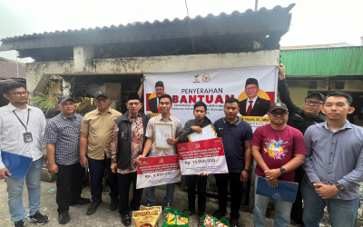 Husni Gerindra Salurkan Bantuan kepada Keluarga Korban Kebakaran di Medan