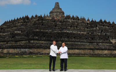 Disaksikan Macron, Prabowo Tegaskan Komitmen Indonesia Jaga Toleransi dan Budaya