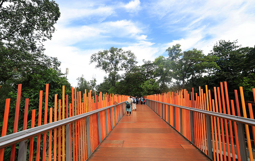 Tebet Eco Park (TEP) yang terletak di kawasan Tebet, Jakarta Selatan, Jakarta, Senin (12/5). [astakom/M Maulana Nugraha Putra]