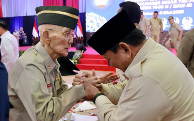 Presiden Prabowo Hadiri Halalbihalal TNI-Polri