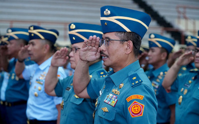 Mabes TNI Gelar Upacara Kenaikan Pangkat 76 Pati