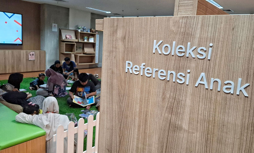 Perpuspatakaan Jakarta, di Kompleks Taman Ismail Marzuki (TIM), Jakarta, Sabtu (3/5). [astakom/Antasena]