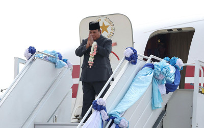 Momen Presiden Prabowo Bertolak ke Tanah Air