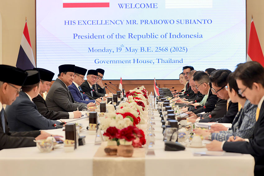 Pertemuan bilateral di Government House, Bangkok, Thailand, Senin (19/5). [Tim Media Presiden]