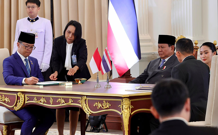 Pertemuan bilateral di Government House, Bangkok, Thailand, Senin (19/5). [Tim Media Presiden]