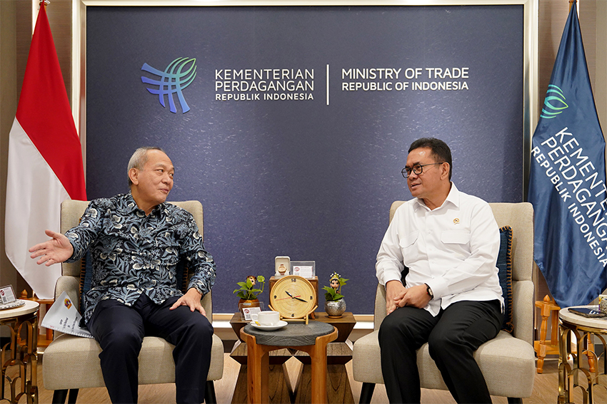 Mendag Budi Santoso menerima kunjungan Presiden IMA, Suparno Djasmin, di Jakarta, Rabu ( 18/6 ). [astakom/Kemendag]