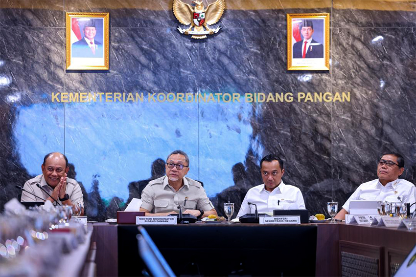 Menteri UMKM Maman Abdurrahman menghadiri Rakortas Tingkat Menteri dalam rangka percepatan Program MBG di Jakarta, Kamis (26/6). [astakom/KemenKopUKM]