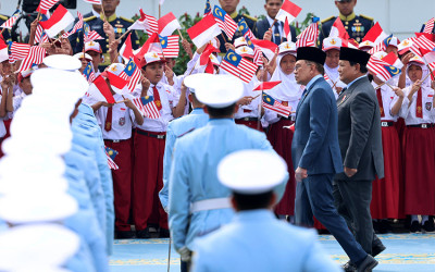 Presiden Prabowo Sambut PM Anwar Ibrahim