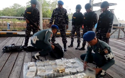 TNI AL Gagalkan Penyelundupan 48 Kg Sabu