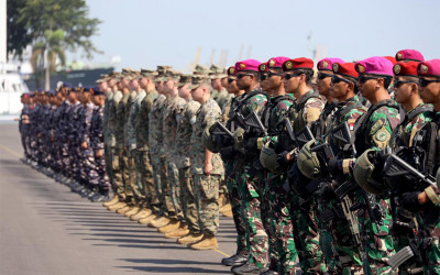 TNI AL Gelar Latihan Bareng US NAVY dan USMC