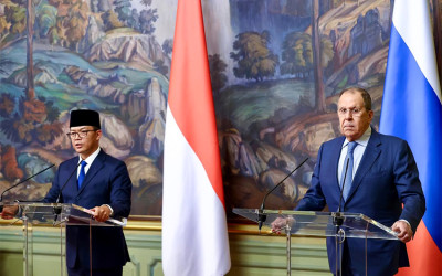 Menlu Sugiono Lakukan Pertemuan dengan Menlu Rusia