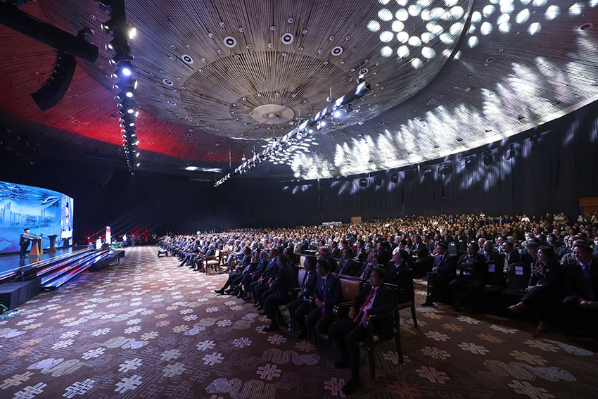 Presiden Prabowo menghadiri acara International Conference on Infrastructure (ICI) 2025 di JICC, Senayan, Jakarta, Kamis (12/6). [Tim Media Presiden]