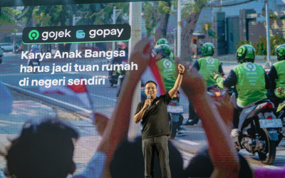Terima Kasih Bapak Prabowo!: Ribuan Mitra Gojek Apresiasi Bonus Hari Raya
