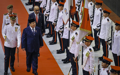Singapura Sambut Presiden Prabowo dalam Upacara Kenegaraan di Parliament House Singapura