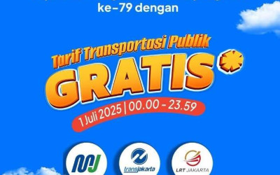 TransJakarta MRT LRT Gratis di 1 Juli, HUT Bhayangkara ke-79