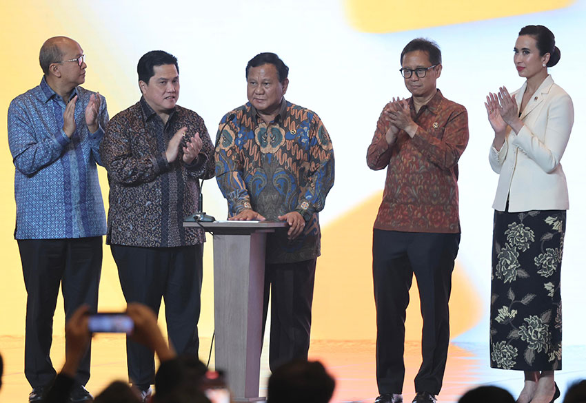 Presiden Prabowo meresmikan KEK Kesehatan Sanur dan Bali International Hospital, di Sanur, Denpasar, Bali, Rabu (25/6). [Tim Media Presiden]