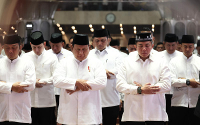 Presiden Prabowo Subianto Salat Iduladha 1446 Hijriah di Masjid Istiqlal Jakarta