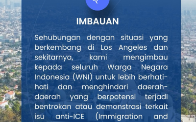 Menyusul Bentrokan di Los Angeles, KJRI Minta WNI Berhati-hati