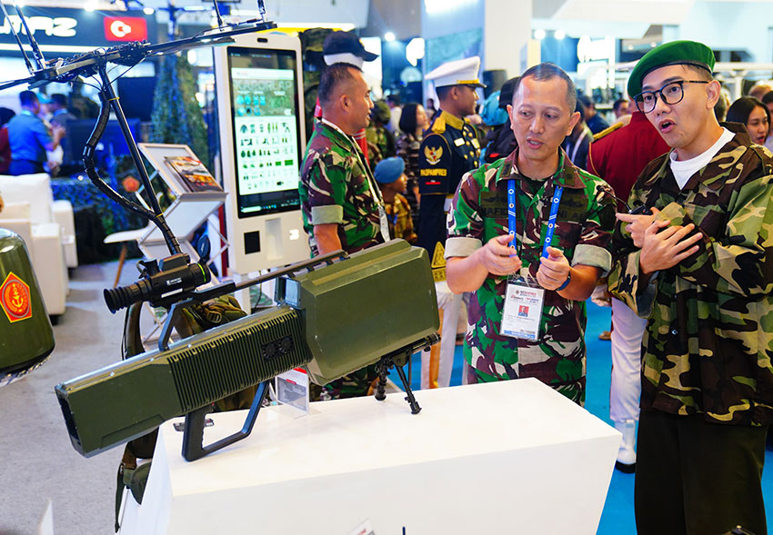 Indo Defence Expo dan Forum 2025, di JIExpo Kemayoran, Jakarta, Sabtu (14/6). [astakom/Pupen TNI]