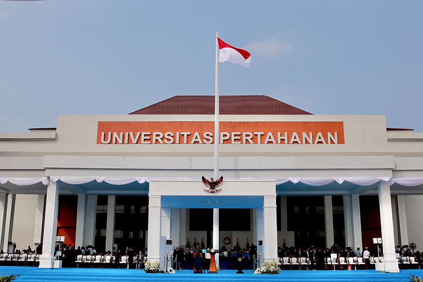 Presiden Prabowo meresmikan Kampus Bhinneka Tunggal Ika Universitas Pertahanan, di Sentul, Bogor, Jawa Barat, Rabu (11/6). [Tim Media Presiden]