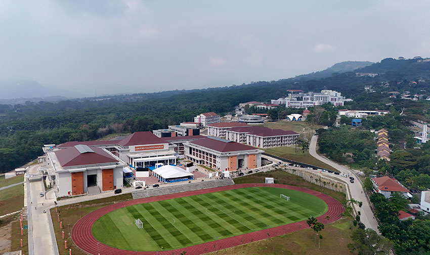 Presiden Prabowo meresmikan Kampus Bhinneka Tunggal Ika Universitas Pertahanan, di Sentul, Bogor, Jawa Barat, Rabu (11/6). [Tim Media Presiden]