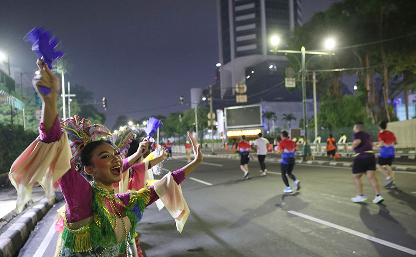 Jakarta International Marathon 2025, di Jakarta, Minggu (29/6). [astakom/Andi M Ilham]