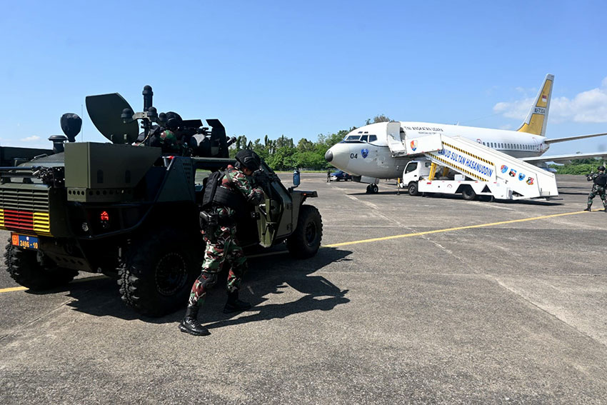 Latihan Pertahanan Udara Cakra B-25 TA 2025 yang dilaksanakan Komando Sektor Udara II Makassar, Senin (16/6). [astakom/Pen Hnd]