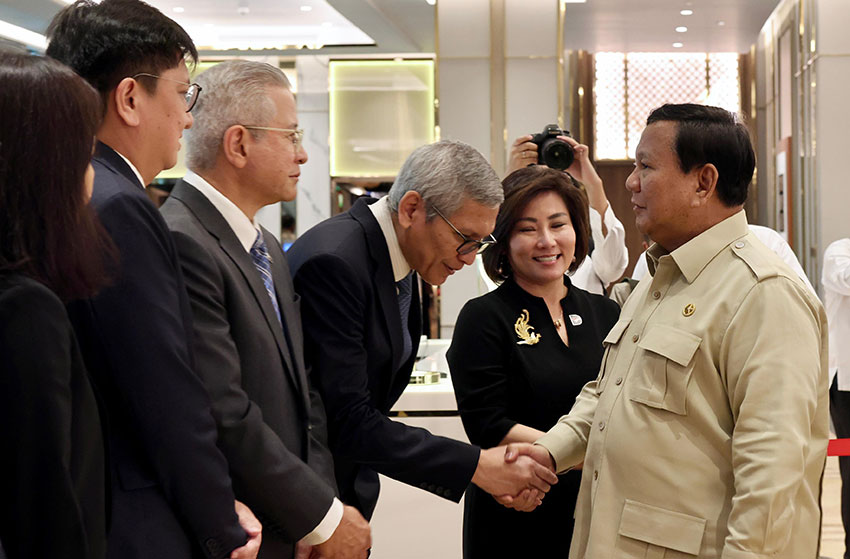 Presiden Prabowo menghadiri acara syukuran gedung Wisma Danantara Indonesia, di Jakarta, Senin (30/6). [Tim Media Presiden]