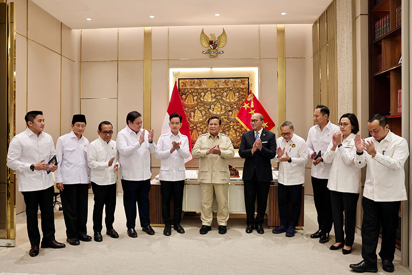Presiden Prabowo menghadiri acara syukuran gedung Wisma Danantara Indonesia, di Jakarta, Senin (30/6). [Tim Media Presiden]
